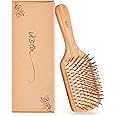 Hair Brush Bamboo Hairbrush For Long,Thick,Curly,Wavy,Dry or Damaged Hair, Paddle Hair Brush Reducing Hair Breakage and Frizzy, No More Tangle
