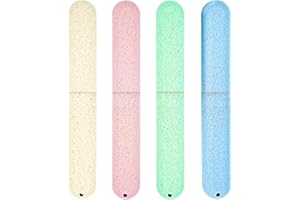 Numlot Etui Brosse a Dent, Étui Brosse à Dents Portables, Etui de Voyage pour Brosse à Dents, Boite Brosse à Dents avec Ventilation Inférieure pour Voyages, Famille, 4 pièces