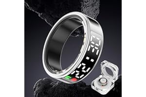 YD LIFE Anello intelligente per uomo e donna – Indicatore LED Tiktok Scroll Ring tracker sonno frequenza cardiaca SpO2 coltello calorie tracking distanza telecomando compatibile con iOS/Android