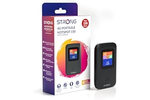 STRONG Saponetta WiFi Portatile con SIM, 4G LTE CAT4 150 Mbps in Download, Hotspot WiFi Tascabile da Viaggio, Display a Colori, Batteria Ricaricabile, Porta USB-C, Funzione Power Bank (150CD)