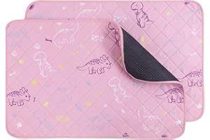 IEUUMLER Lot de 2 Tapis Educateur pour Chien, Lavable Réutilisables et Super Absorbanttapis Pee Pad, Anti-fuites Apprentissage propreté pour Chiot FC013 (Rose,76*50CM)