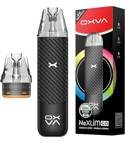 oxva nexlim 4ml pod amazon OXVA NeXLIM, 40W Dual Mesh Pod, 1500 mAh, 4 mL Cartridge, Double Flavor and  Lifespan main image 1