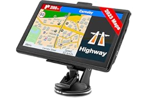 7 Inch UK Sat Nav for Car, Jimtour Car GPS Navigator with 2023 UK Europe Maps, Free Lifetime Updates, Postcode, Speed Camera Alert, Lane Guidance Assist, POI, Navigation for Truck Lorry HGV Motorhome