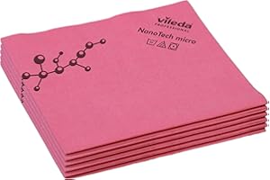 VILEDA PROFESSIONAL Bayetas NanoTech micro - Efecto antibacteriano pack 5uds color rojo