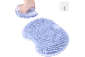 Fefod Tappetino Scrubber Doccia, Piedi Scrubber per Doccia, Massaggiatore Lavaggio del Piede per Doccia con Ventose Antiscivolo, Pad Massaggio Doccia Piede per Peeling, Massaggio Alla Schiena