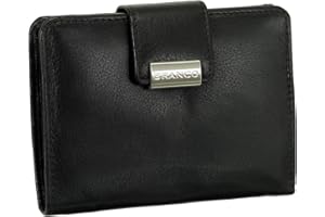 LEDERSHOP24 Luxury Leather Ladies Purse Wallet XXL Wallet with Press Stud Closure 10 cm Different Colours