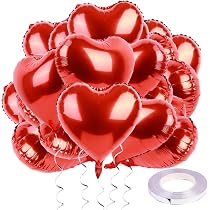 XXL Folienballon Rotes Herz – 90 Cm Hoch, Für Helium Oder Luft, Perfekt Für Valentinstag