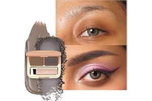 Oulac Palette à sourcils Waterproof-Gel À Sourcils Longue Tenue Maquillage Sourcil Poudre Cire à Sourcils 2 IN 1, Résultat Naturel Facile à colorer, Avec Pinceau Et Miroir (Taupe)