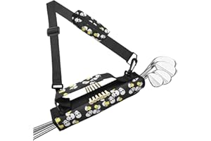 FINGER TEN Golf Club Bag Mini for Men Women Kids Driving Range Course Practice, Golf Pencil Bag with Shoulder Straps Sleeves Lightweight Durable Fashion Color Black Blue Pink for Golf Training