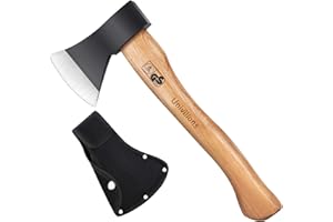 UNIVINLIONS Spaltaxt Holz spalten Schwere Beil Universalaxt aus Manganstahl Survival Axt mit Holzgriff Outdoor Axt für Garten Wald Outdoor Aktivitäten