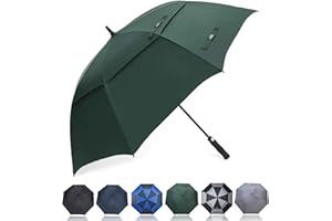 G4Free Parapluie de golf de 134 x 190 x 200 cm - Coupe-vent - Double auvent - Extra large - Grande taille - Ouverture automatique - Imperméable
