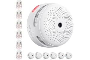 X-Sense Mini Rauchmelder mit 10 Jahre Batterie und Magnethalterung, photoelektrischer Feuermelder mit Test-/Stummschalttaste, XS01, 6 Stück