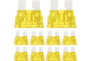 ALLECIN 50 Pièces 20A Moyenne Fusible Voiture 20Amp Standard Fusibles Voiture pour Auto Moto Automobile Camion 20Ampère Car Fuse