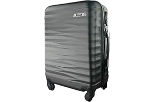 GUSKASA Valigia, Trolley, Bagaglio a Mano, 2024-nero, 37 * 23 * 56cm, 20 Pollice, 2.6kg, con Ruote Girevoli a 360 gradi, Maniglia Rettratile