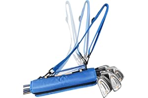 FINGER TEN Golf Club Bag Mini for Men Women Kids Driving Range Course Practice, Golf Pencil Bag with Shoulder Straps Sleeves Lightweight Durable Fashion Color Black Blue Pink for Golf Training