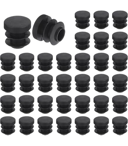 Stoel Voetbeschermers | 40-PAK| 12-16MM |✮LEVENSLANGE GARANTIE✮ Robuuste Siliconen Cups voor Meubels, Kruk, Tafel, Stoel, Bureau, Kast, Sofa, Zachte Vilten Bodem (Swart (32 STK), S (14-20 MM