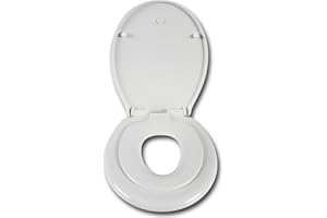 WOLTU Family Child Toilet Seat, Soft Close Toilet Seat,Potty Training Toilet Seat for Toddler with Release Quick Clean &Top Fix/Blind Hole Fittings White