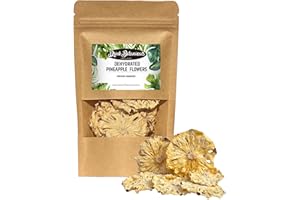 DRINK BOTANICALS IRELAND Dehydrated Dried Pineapple Flower Rings | 17+ Slices Approx | 100% Natural | Dried Pineapples | No Sugar Added, Gluten Free| for Cocktails, Baking, Cakes, Snacking, Decoration, Natural | 60 Grams