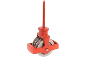 CHARLES WATSON 44mm Red Double Screw Cast Pulley with Nylon Wheel