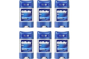 ‎GILLETTE Gillette Antitranspirant Deo Gel für Männer, 420 ml (70 ml x 6), 48h unsichtbarer Schweiß- und Geruchsschutz, kühle Welle, Verpackung kann variieren