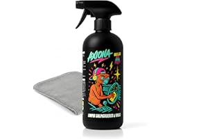 AXIONA Limpia Salpicaderos para Coche 1L - Abrillantador de Plásticos, Protector y Renovador No Graso – Neumáticos, Vinilos y Gomas – Detailing Profesional | Incluye Bayeta de Microfibra