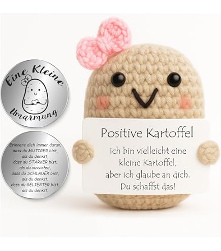 SKIKHN Pocket Hug Sonnenblume - Handgestrickte Motivations-Geschenke