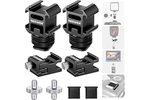 NEEWER Kit de Adaptador de Montaje de Zapata Caliente de 8 Piezas, Que Incluye Montaje Triple de Zapata Fría, Adaptador de Tornillo de 1/4 ", Soporte de Soporte de Flash