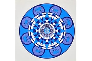 FENGSHUISALE W4281 - Adhesivo decorativo para ventana, diseño de elefante azul y rinoceronte, 5 unidades