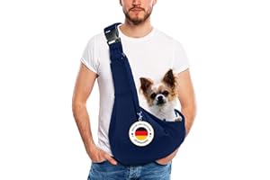 AVIDA ZEN Borsa da trasporto per cani fino a 10 kg, regolabile, per cani di piccola taglia e gatti, borsa da viaggio, borsa per cani, cane carrier, borsa per il trasporto (blu)