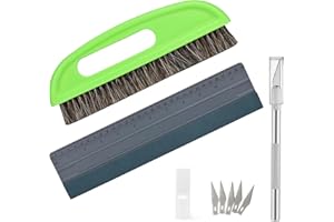 FONWUJIOT 8-Teilig Tapezierwerkzeug, Inklusive Tapezierbürste, Rakel Tapezieren, Schneidwerkzeug, Tapezierset, Werkzeug Tapete Glätten, Tapetenglättungs Werkzeug für Klebekontakt, Tapeten, Fensterfolie, Vinyl