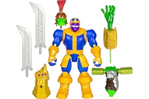 Avengers MixMashers Marvel, Thanos, Figura Deluxe Personalizable Mix-and-Match Accesorios