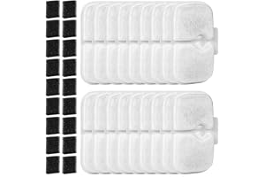 Durlo 18 set filterpatroner för husdjursfontän, ersättning för Petlibro 2,5L Dockstream kattfontän PLWF005/PLWF105/PLWF115