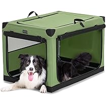 Gabbia Da Viaggio Per Cani 81x58x58cm - Portatile, Pieghevole, Con Copertura Morbida, Per Cani Medi/Grandi - Foto 5