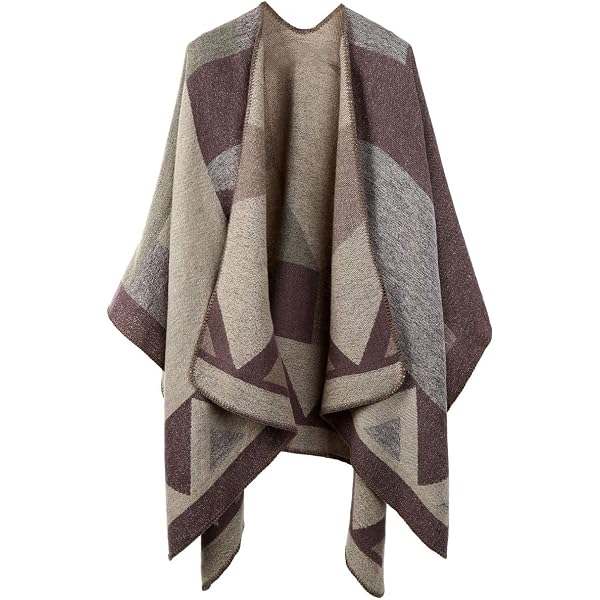 Poncho Tricoté Femme Shmily Girl - Châle Cape Écharpe - Mixte Viscose Et Laine - Drapé Élégant - Multi-usage