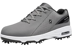 Fenlern Uomo Scarpe da Golf Soft Spikes Leggero Outdoor Anti Skid Scarpe da Golf per Gli Uomini