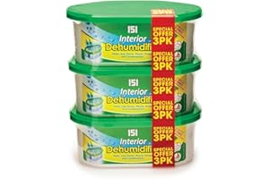 Avilia Deshumidificador a base de cristales 3 paquetes de 250 ml Ariapura, dispositivo de eliminación de condensación, absorción de humedad, moho, para cocina, armario, zapatero, baño