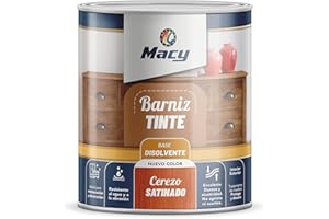Macy Barniz Tinte de Alta Decoración Interior y Exterior, 375 Mililitros, Cerezo Satinado