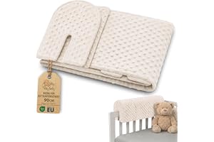 Överdrag till sängkantsskydd för barnsängar 90 cm - skydd för sängram babysäng fallskydd resårmadrass sängstång kantskydd barnsäng Oeko-Tex certifikat Ljusbeige