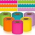 6 Rolls 196.8 ft Colorful Classroom Borders for Bulletin Board Scalloped Bulletin Board Borders Trim Bulletin Board Decorations Bulletin Borders for Classroom Bulletin Board Decor(Elegant Colors)