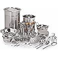 Neelam Stainless Steel Dinner Set, Durable Quality, 101 Pieces Set, Ideal Gifting Dinner Set, Ideal for Special Occasions Like Anniversary, Wedding, Housewarming Party, Silver
