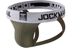 JOCKMAIL Mens Jockstrap Athletic Supporter Underwear Mens Sport Jock Strap Brief