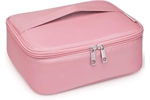 NARWEY Grande Trousse de Maquillage - pour Le Voyage - Organiseur pour Femmes et Filles (Rose)