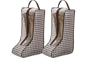 COPBOPWN 2 Stück Stiefeltasche für Kurze Reitstiefel, Tragbare staubdichte SchuhtascheLange Stiefel Aufbewahrungstaschen Wasserdichter Reißverschluss-Stiefel-Organizer für die Reise (Lang + Lang)