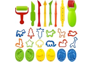 DxxD Foremki do plasteliny, plastelina do modelowania, 26 sztuk narzędzi akcesoria do makaronu do zabawy, prezenty na zakończenie imprezy urodzinowe gry dla dzieci w wieku od 2 do 10 lat