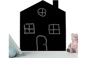 ALAPIZARRA Pizarra Negra Infantil con Forma de casa 70 x 60 cm. Pizarra Decorativa rígida de Grosor 3 mm para Escritura con tizas y con rotuladores de Tiza liquida, Ideal para habitación de niños.