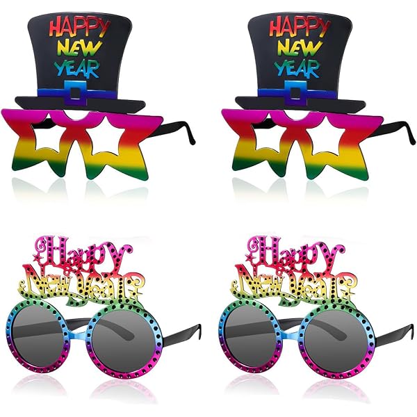 DPKOW Schwarz Gold Silber Silvester Deko 2025 Silvester Partyhüte