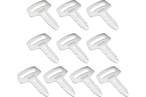 OTOTEC Lot de 10 clés d'allumage de rechange RC101-53630 compatibles avec les pelleteuses Kubota, chargeuses, machines de construction Thomas