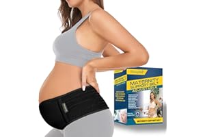 ChongErfei Schwangerschafts-Bauchband, Schwangerschaftsgürtel, Rückenstütze, Bauchbinder, Rückenbandage – lindert Rücken, Becken, Hüftschmerzen für die Schwangerschaft (Black, Einheitsgröße)