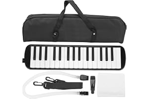 Melodica, 32-tangent nybörjarevänlig med blåsrör svart musikinstrument för hemanvändning musikundervisning och presentförslag
