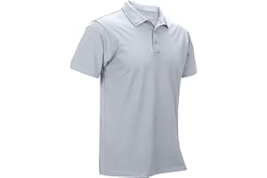 33,000ft Polo de golf para hombre, UPF50+, protección solar, verano, manga corta, de secado rápido, camiseta deportiva para exteriores, monocolor, para hombres, golf, tenis